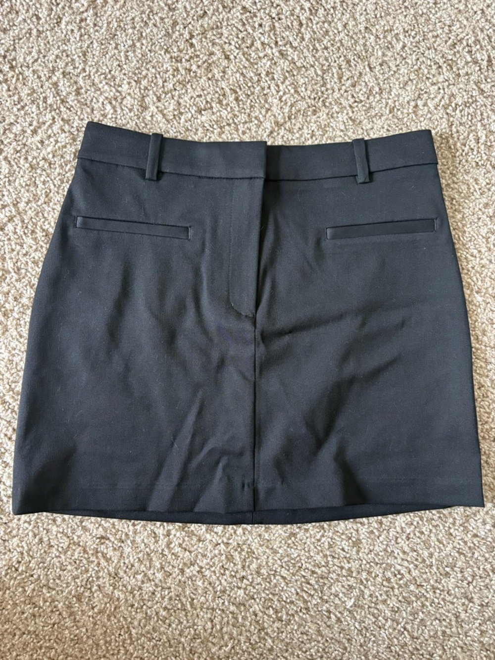 H&M Black Mini Skirt with Welt Pockets